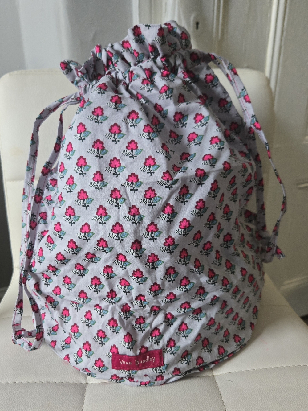 Vera Bradley Clear Dome Cosmetic Bag with Pink Floral Trim - Picture 5 of 5